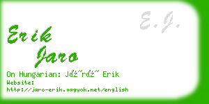 erik jaro business card